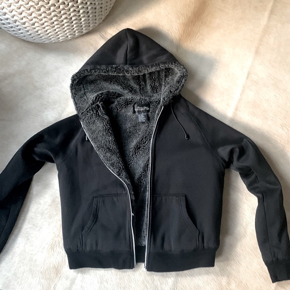 Fabulous Furs Jackets & Blazers - DONNA SALYERS FABULOUS FURS 🧸 MEDIUM FULL ZIP BLACK HOODIE